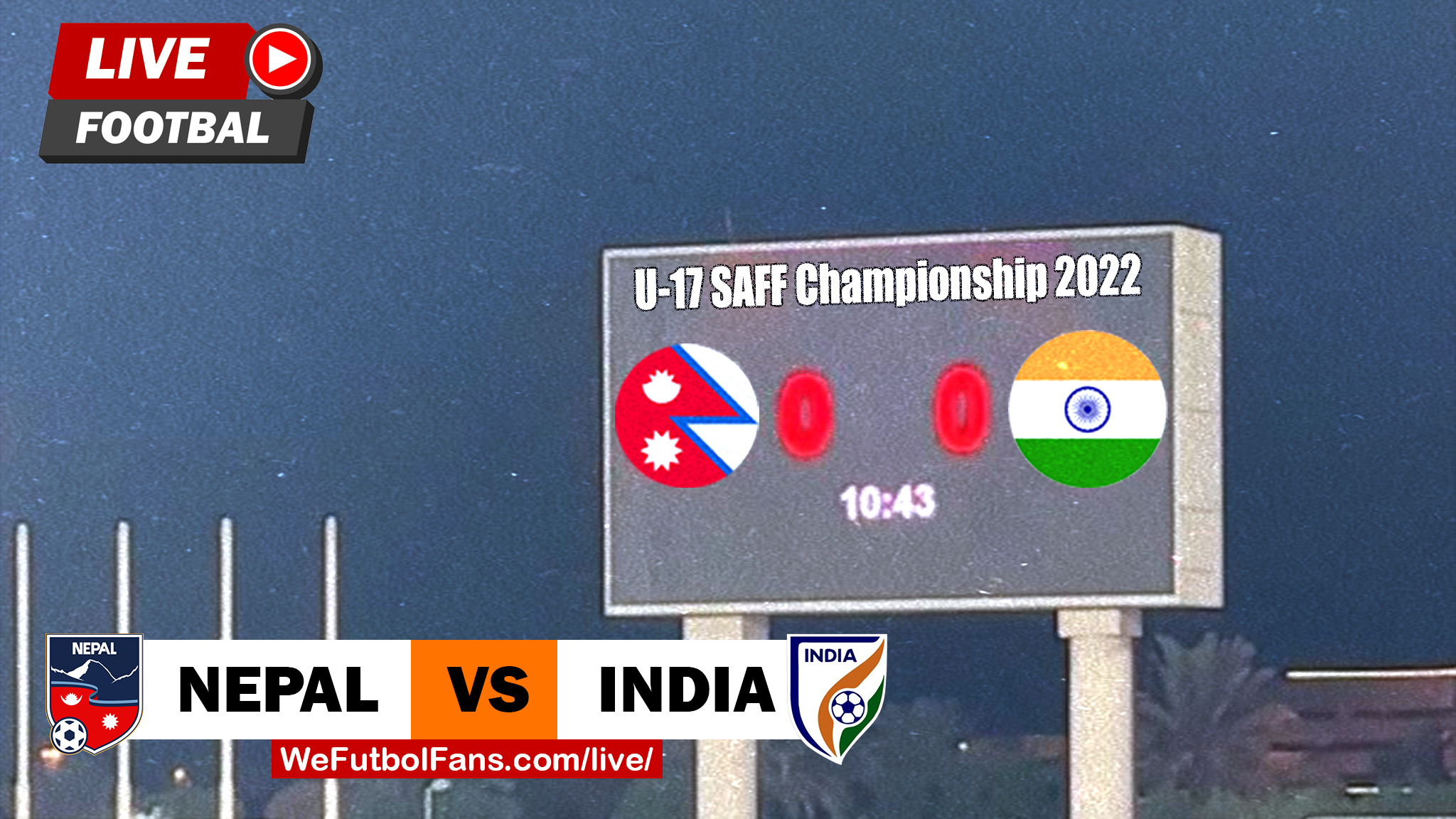 Nepal vs India Final Live Streaming U17 SAFF Championship