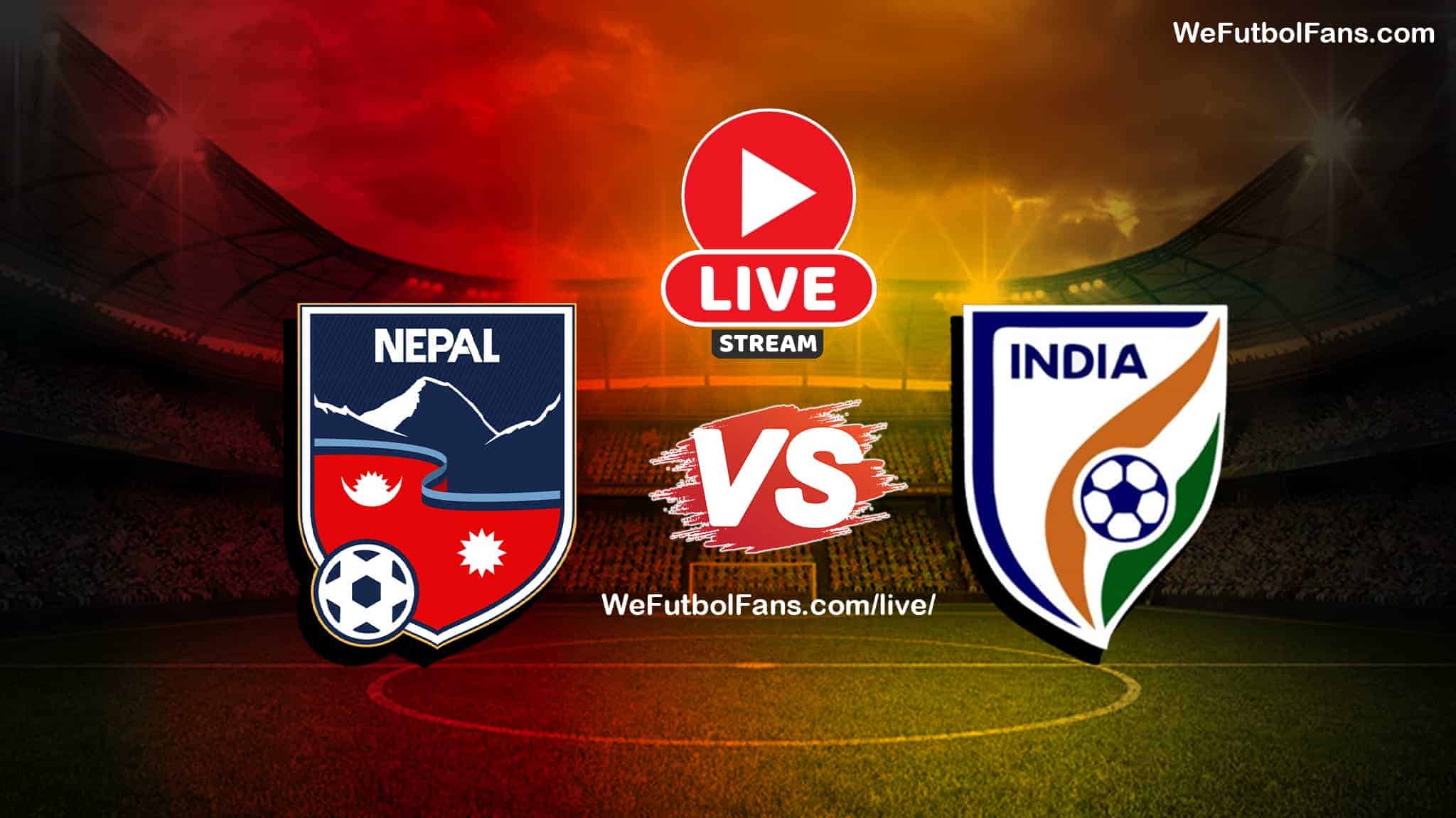 nepal vs india vs nepal live football match saff championship 2023