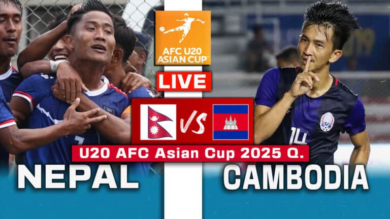 Nepal vs Cambodia Live: U20 AFC Asian Cup 2025 Qualifiers Opener