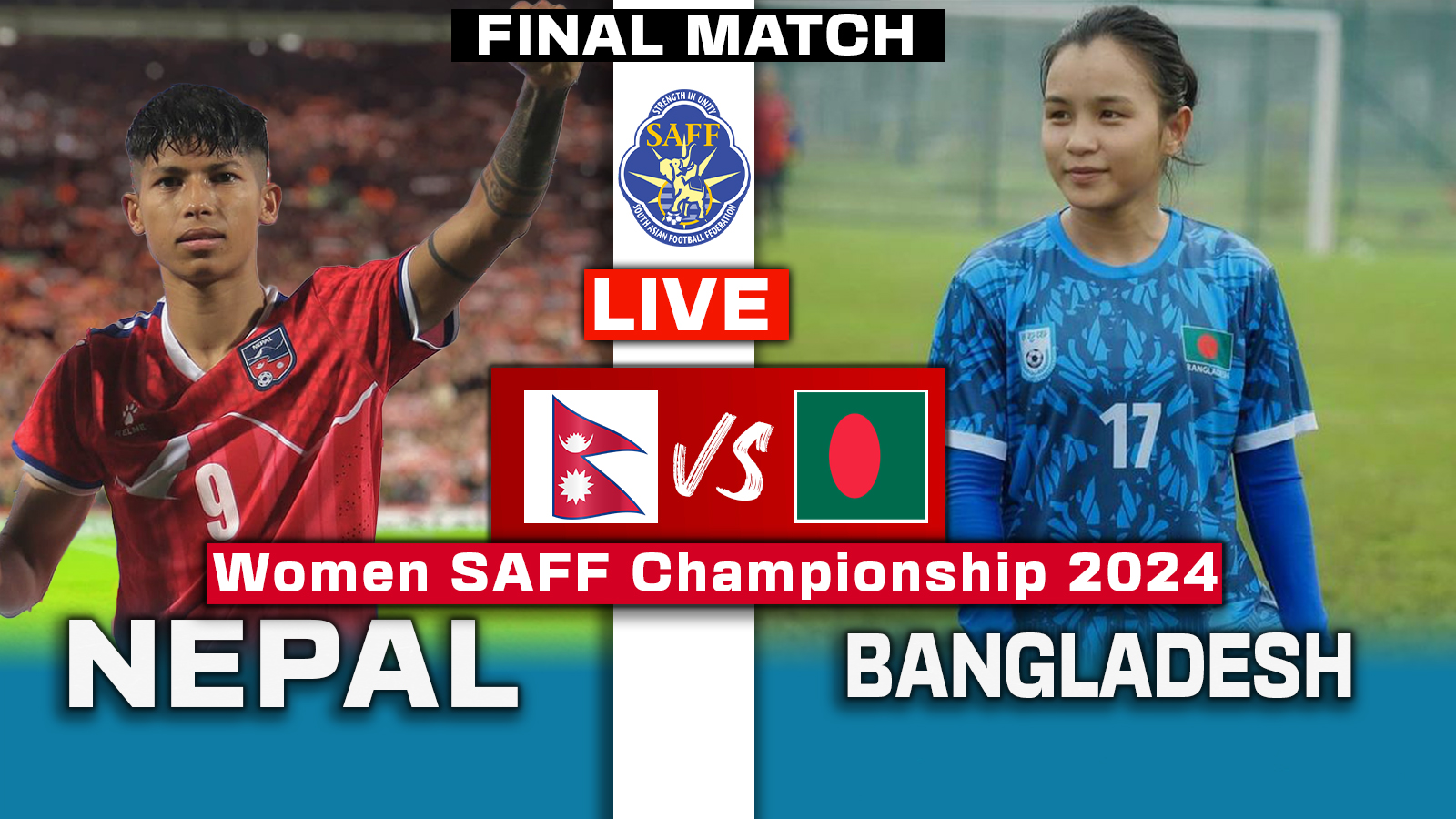 nepal vs bangladesh football match live